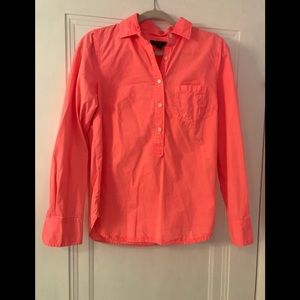 Neon J crew coral button down